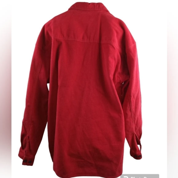 Marlboro Unlimited Men's Corduroy Vintage Quarter-Zip Top - Red Large - Picture 3 of 6